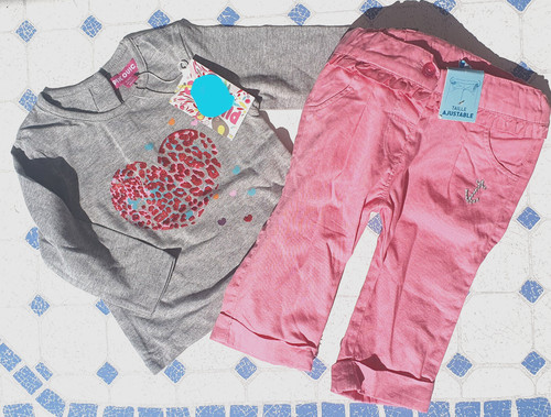 Ensemble pantalon rose shirt - ensemble, t-shirt