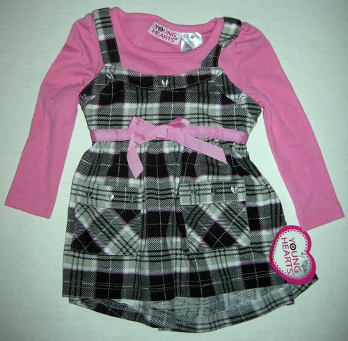 Young hearts pink long - hearts, sleeve